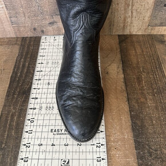 Lucchese Classics L8008 Vintage Ostrich Roper Western Cowboy Boots Mens 11 D - Picture 4 of 12